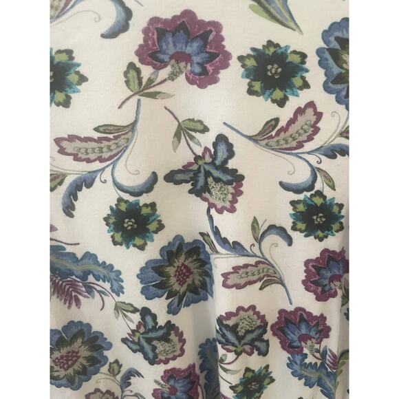 J. Jill Perfect Ladies Crew-Neck Tunic- 100% Pima Cotton Knit Floral-MP | EUC - Picture 2 of 4